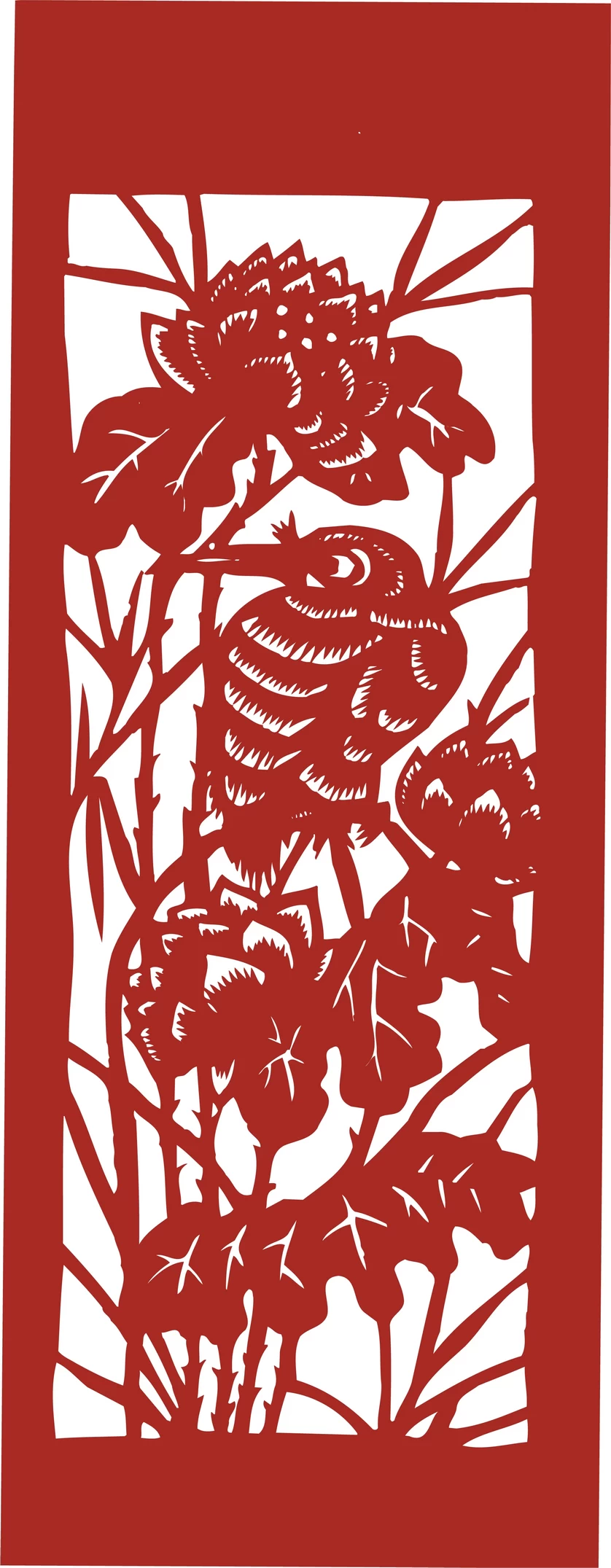 中国风中式传统喜庆民俗人物动物窗花剪纸插画边框AI矢量PNG素材【976】